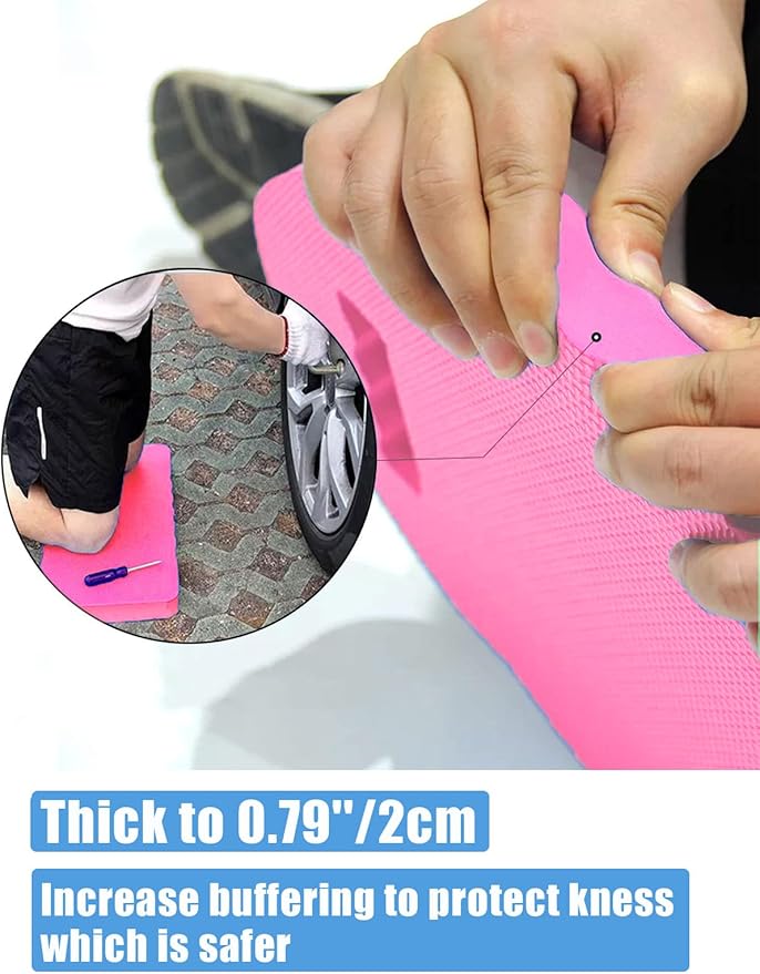 YWSHF 4 PCS Garden Kneeling Pad,Knee Mat Waterproof Foam Knee Pads for Gardening,Cleaning,Baby Bath,Yoga,Praying and Exercise 15.745'' x 7.09'' x 0.79'' Pink