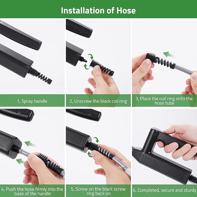 DOUBFIVSY Electric Garden Sprayer, 2 Gallon Battery Powered, 3 Adjustable Speeds, 4 Nozzles, 32" Retractable Wand, Green, ABS Handle, HDPE Water Can, Lawn & Garden