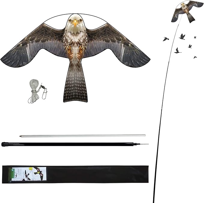 eyijklzo Bird Scarer Flying Kite Crops Farm Flying Bird Hawk Flying Kite
