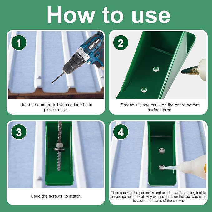 Taiyin Mini Snow Guards for Metal Roofs Prevent Sliding Ice Snow Stop Buildup Block to Stop Ice from Sliding Off Your Metal Roof