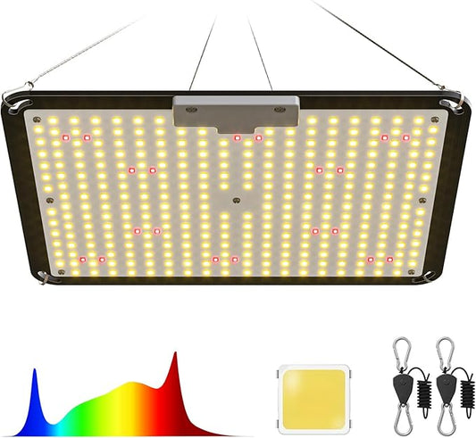 S1000 LED Grow Light for Seed Starting Vegetables Bloom, High PPF White & Red Diodes Grow Lights for Indoor Plants Full Spectrum for 3x3/2x2 Grow Tent