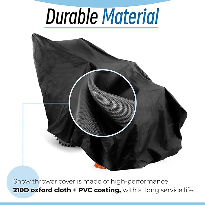 726015 Deluxe/Professional Snow Blower Cover (Waterproof) for Ariens 2-Stage 26-in Housing or Larger Snow Blower, Universal Compatible With EGO, Honda, Ryobi, Cub Cadet, Troy Bilt, Toro & PowerSmart
