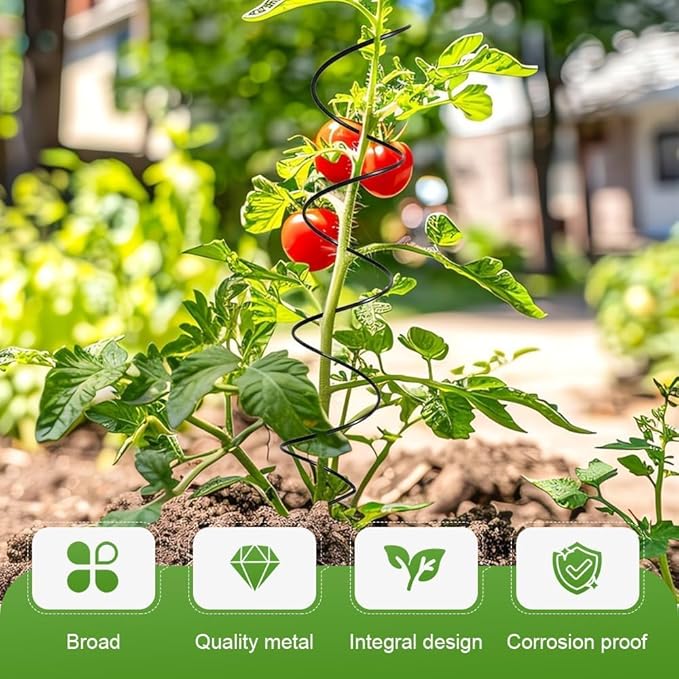 Tomato Twist Stake, Tomato Twist, Twisted Tomato Stakes, Spiral Tomato Stakes, Climbing Plant Stake Tower Plant Supports (4PCS)