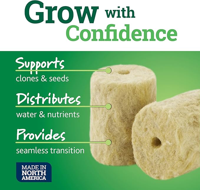 1.5" Seed Starter Plug Tray-Hydroponic Pods-Stone Wool-Rock Wool Cubes for Hydroponics-Plant Starter Plugs-Hydroponics Growing Syste-Garden Supplies for Plant Propagation-50 Count