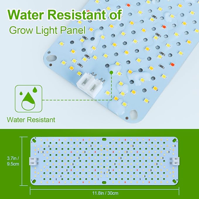 4Pack Panel Grow Lights for Indoor Plants, Seed Starting, Vegetables, Pot Plants, Bonsai with Timer, Ultra-Thin Under Cabinet & Shelf Full Spectrum LED Plant Growing Lamps, Multi-Panels Free Connect