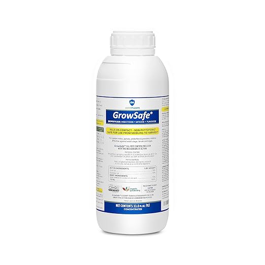 GrowSafe Bio-Pesticide, Organic and Natural Miticide, Fungicide and Insecticide (33.8 fl.oz)
