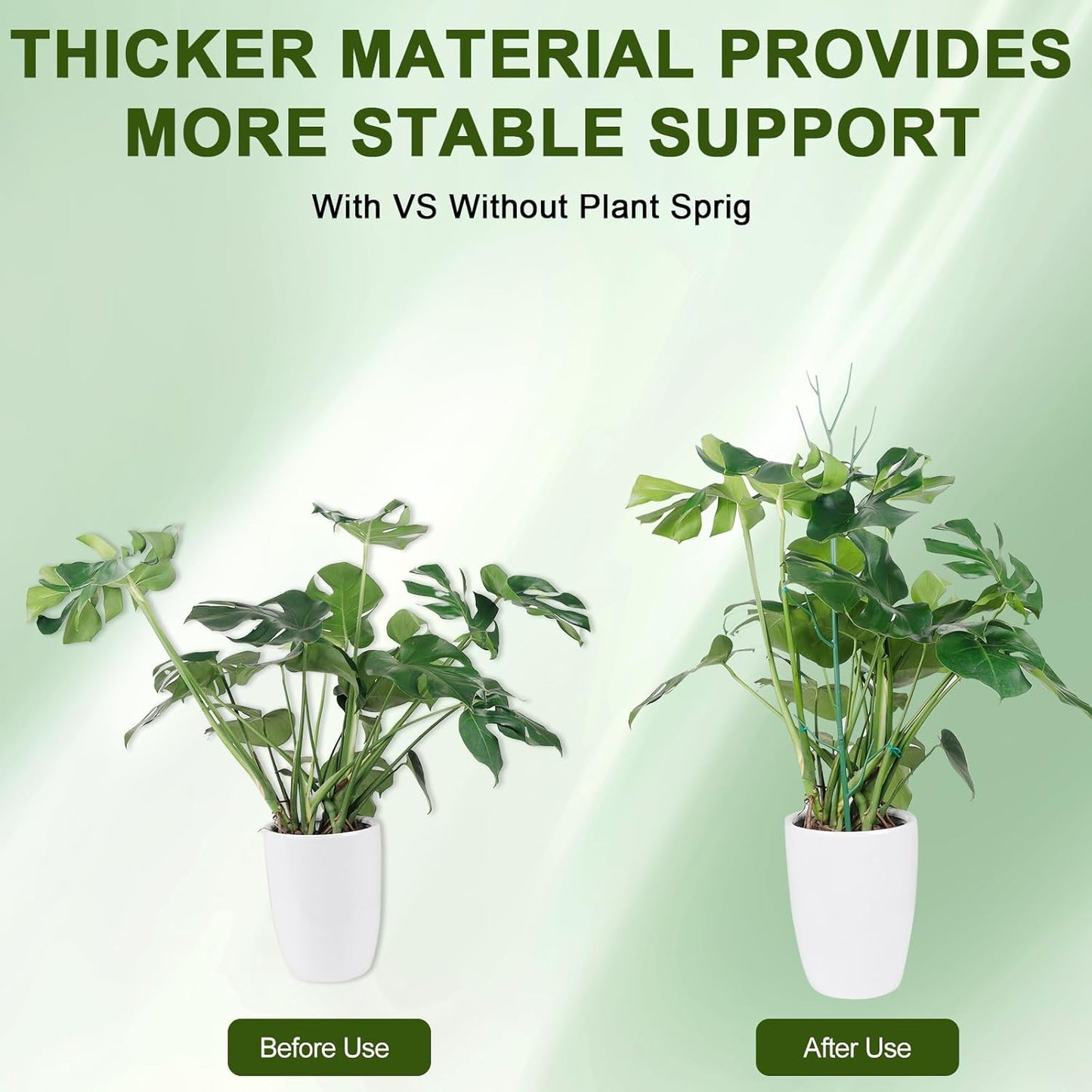 10 Pack Stackable Plant Support Stakes, Climbing Plant Support Structures for Monstera, Pothos, Philodendron Garden Plant Stakes for Indoor Outdoor Plants