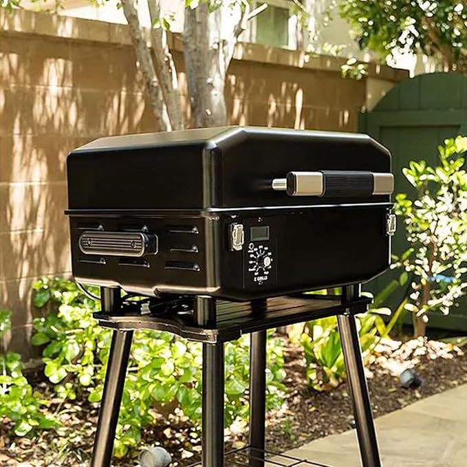 Z GRILLS ZPG-200APro Portable Tabletop Wood Pellet Grill and Smoker, Digital Control, 8 in 1 BBQ Grill for Outdoor Kitchen, Backyard, 202 Sq Inches of Cooking (Black)