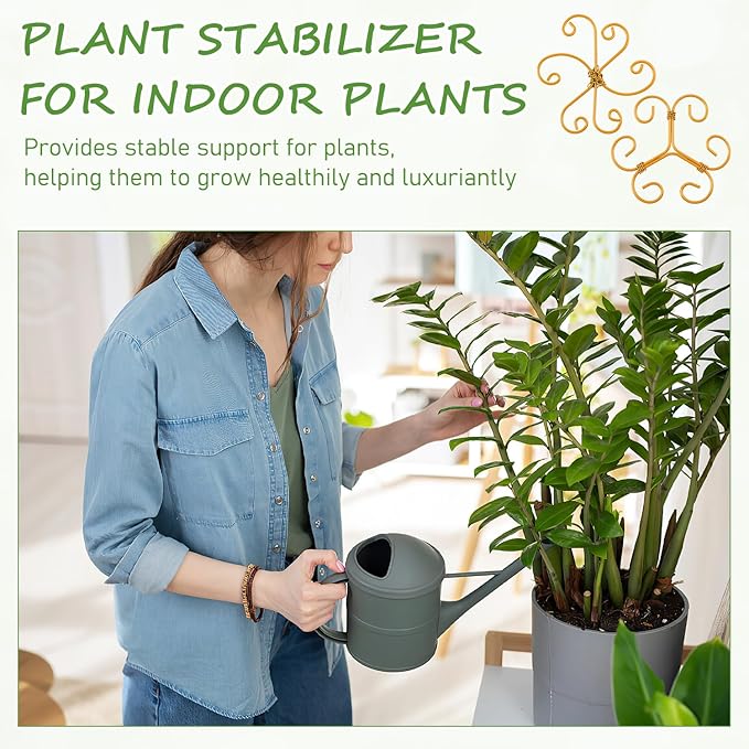 4-Pack Plant Stem Support, Plant Stabilizer for Indoor Plants, Monstera Plant Support System, Plant Stem Holder for Fixing Green Plants and Vines (B)