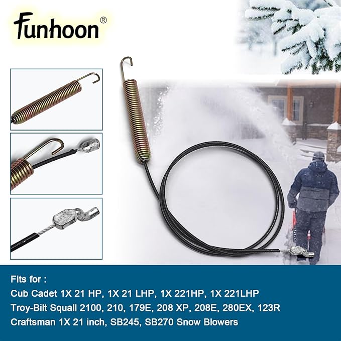 946-04701 Auger Clutch Cable for Craftsman MTD Troy Bilt Cub Cadet 1X 21 HP 1X 221 HP Snow Blowers Replaces 746-04701