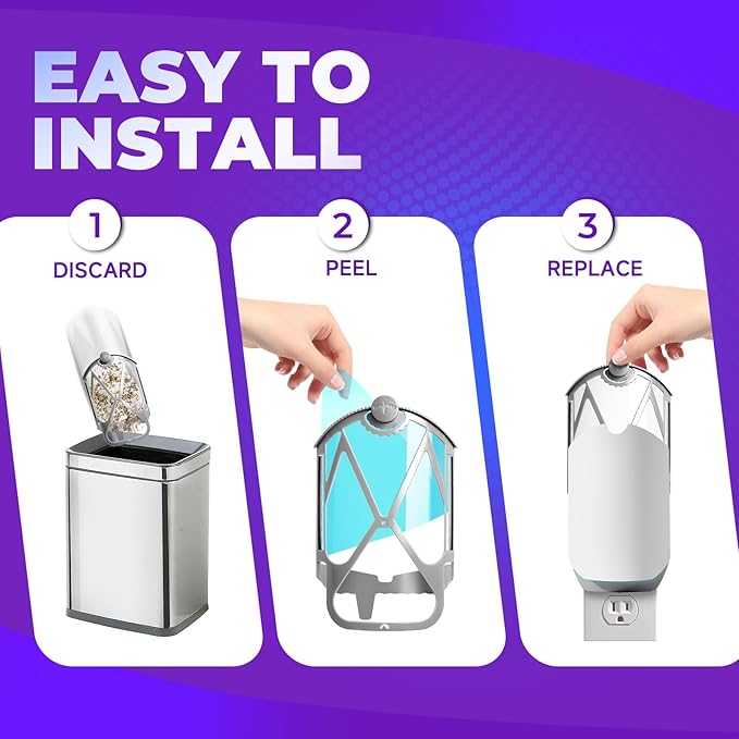 10 Pack Refill Cartridge Kit, Zevo Flying Insect Trap Refills, Replacement Refill Compatible with ZEVO Plug-in Light M364 and Max, 2025 Upgraded High-Stick, 100% Fit & Easy Replace