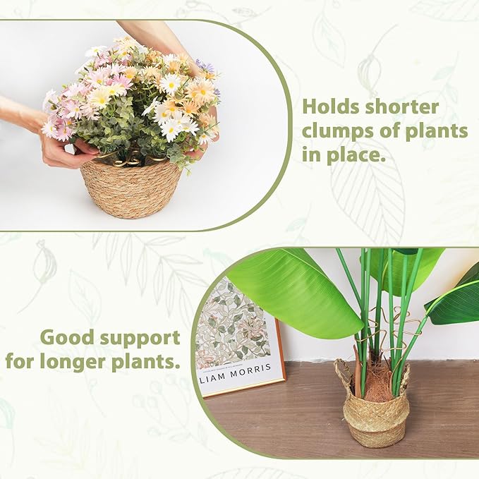 PRETTY JOLLY 5PCS Iron Monstera Plant Support Stakes Premium Plant Stand for Indoor & Outdoor Plants Practical Leaf Holders,Durable Trellis Accessories for Gardening Enthusiasts(Butterfly)