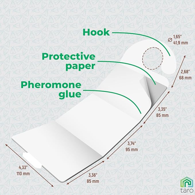 Clothes Moth Traps with Pheromones & Cedar Blocks - Most Effective Moth Killer for Closet, Clothing & Wool - Non-Toxic Moth Repellent for House - How to Get Rid of Moths in Closet