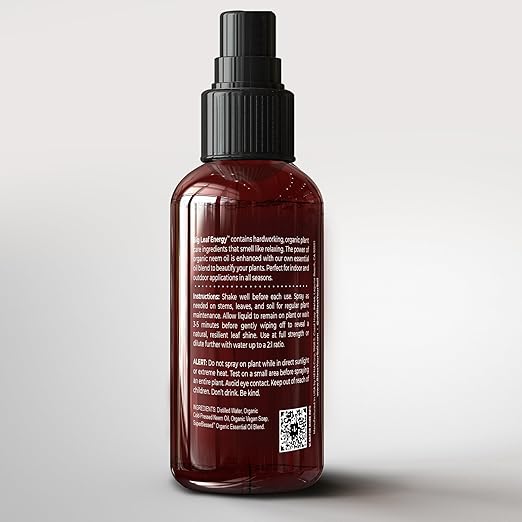 Big Leaf Energy : 4 OZ Trial Size : Ready-to-Use Spray for Plant Wellness : Organic Leaf Shine and Conditioner