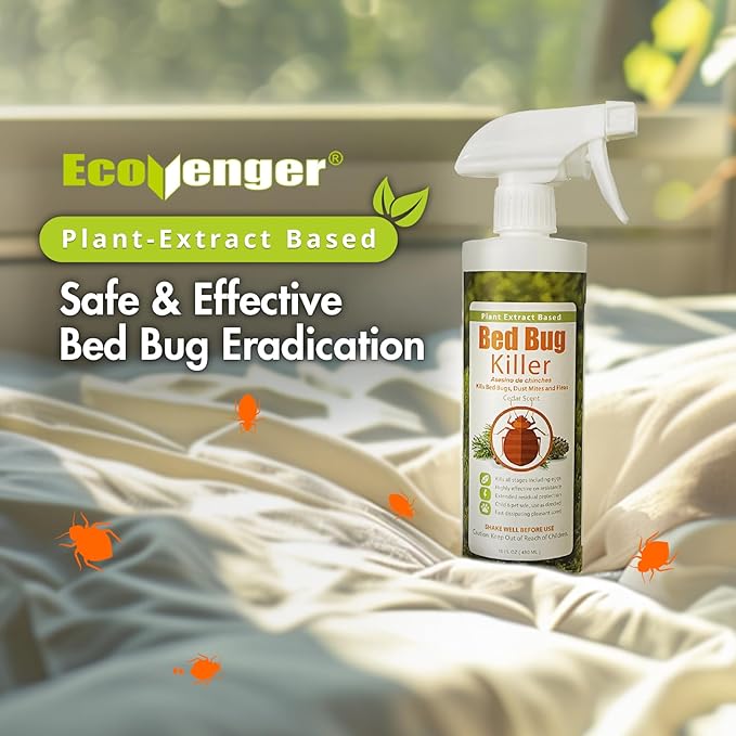 EcoRaider Bed Bug Killer Spray 1 Gallon Jug, Green + Non-Toxic, 100% Kill + Extended Protection