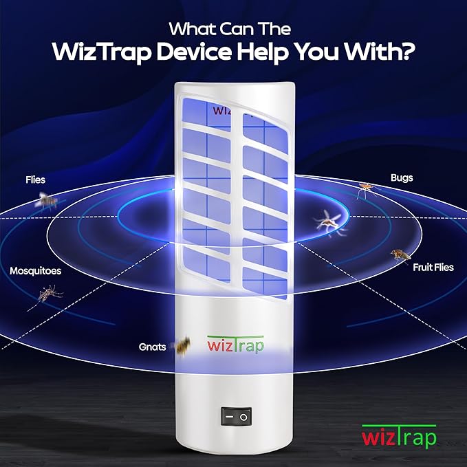 Large Indoor Plug in Fly Trap, 21 UV LED Bulbs, 5 Sticky Glue Board Refills, A Home Gnat Trap, Moth, Flies, Bug, & Mosquito Trap! (1 Device 5 Glue Boards)