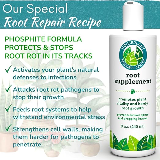 Root Rot Repair for Houseplants – Recovery Drops Root Supplement for Overwatering or Shock | Heals Roots, Prevents Brown Spots & Dropping Leaves (8 oz)