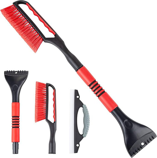 CARTMAN 26″ Snow Brush with Ice Scraper, Snow Removal Car Brush, Detachable Snow Removal Tool for Cars, Trucks, SUVs, Windshield, Window, No Scratch