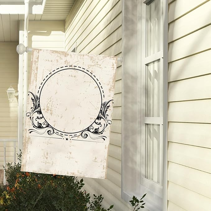 Personalized Monogram Garden Flag Custom Initial Outdoor Yard Flags Seasonal Decoration Double Sided Polyester House Banner for Family Home Porch Lawn Patio Welcome Sign 28 x 40 Inch