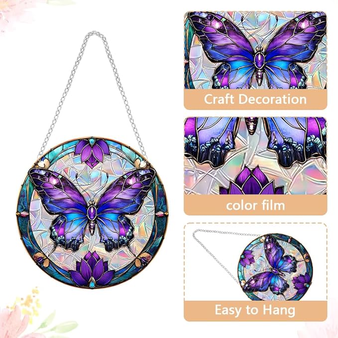 Sun Catchers Indoor Window, Acrylic Rainbow Suncatcher Window Hanging Decoration for Living Room Bedroom Summer Home Balcony Ornaments Decoration