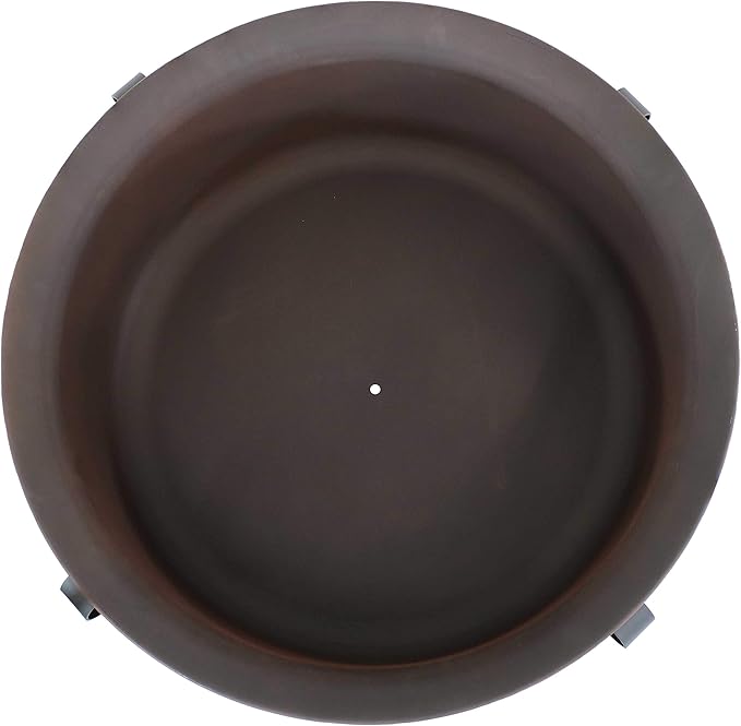 Sunnydaze 29-Inch Wood-Burning Outdoor Fire Pit - Bronze Cauldron Wood Fire Pit for Outside - Includes Poker and Spark Screen