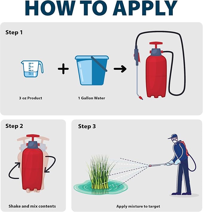 Airmax Shoreline Defense Emergent Weed Control Concentrated Treatment, Aquatic Herbicide (Glyphosate) for Phragmites, Pond Grass & Cattails, 1 Gallon