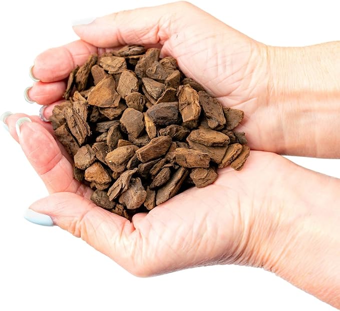 New Zealand Pinus Radiata Bark - 20 Quart - Organic Hand Mixed New Zealand Orchiata Pine Bark for Orchids - Medium Chips 9-12mm - (4 Bags of 5 Quart)