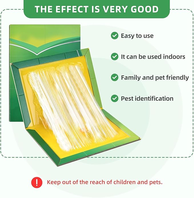 Jazb Mouse Traps Indoor for Home - 12 Pack Sticky Mouse Traps, Glue Traps for Mice Boards for Indoor, Outdoor, Kitchen and Garden