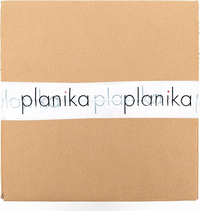 Planika BINO Outdoor Gas Fireplace - Black Fire Column with Glass Shield for Patio or Gardens (Outdoor Cover Incl)