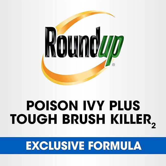 Roundup Poison Ivy Plus Tough Brush Killer₂ with Comfort Wand, Visible Results in Hours, 1 gal.