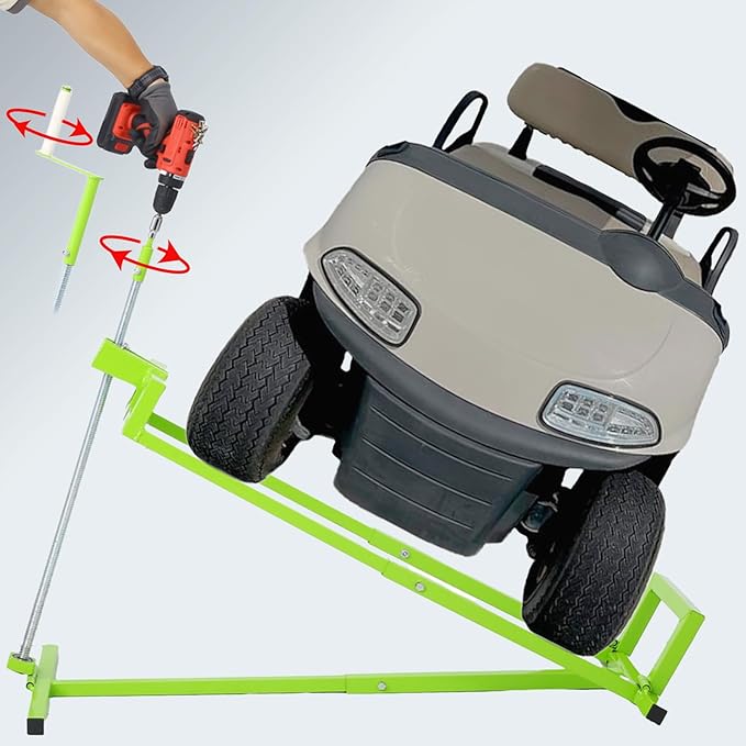 Heavy-Duty Lawn Mower Lift - 800 Lbs Capacity, Universal Fit, Easy Lift for Riding Mowers, Tractors | Adjustable 45° Tilt, Maintenance and Cleaning Aid