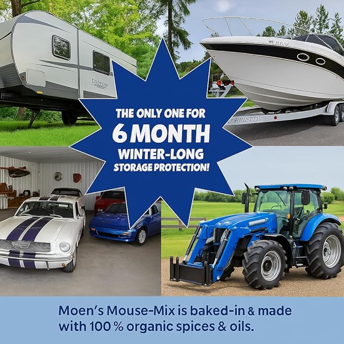 Moen's Critter Crumbs Mouse & Rodent Repellent – Peppermint Oil Indoor & Outdoor Deterrent for Mice, Rats,Rabbits, Squirrels & Deer – Safe for Pets & Family-Super pest Power-½ Gallon