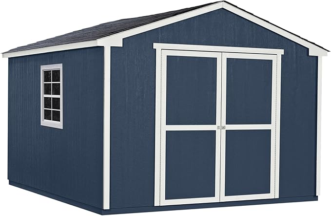 Handy Home Products Charleston Value Gable 10x12 Do-It-Yourself Wooden Storage Shed, 2x3 framing- Does not Include Floor kit or Paint