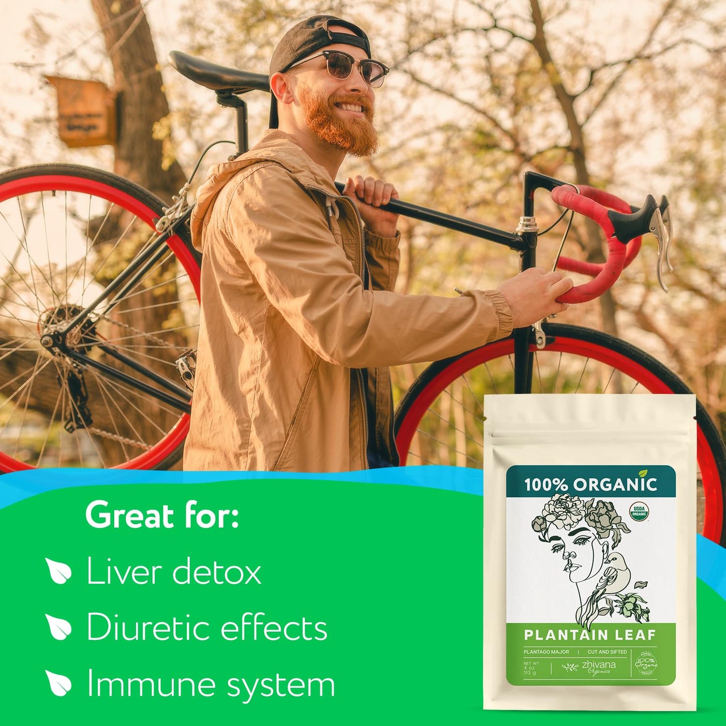 Plantain Leaf Organic (4 oz.) – Broadleaf Plantain Tea Loose Leaf (Plantago Major) – Llanten Planta Medicinal - Herbal Tea for Digestion, Respiratory Health & Detox