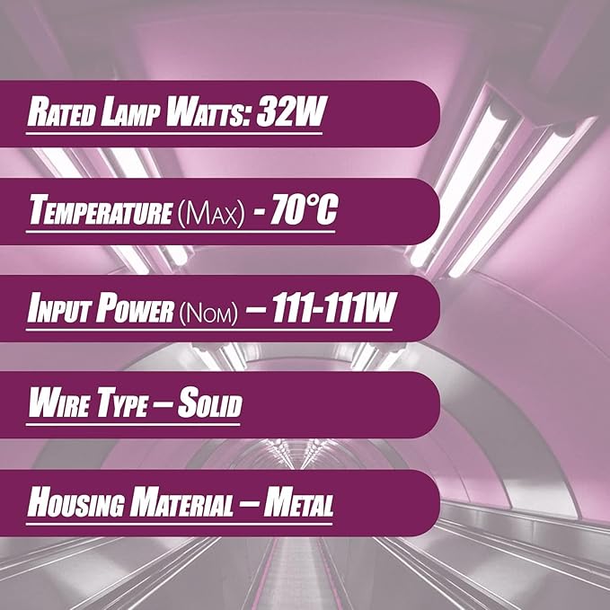 ICN4P32N, 120-277V, 50-60Hz Input Frequency, Solid Wire Type, Instant Start Centium Electronic Fluorescent Ballast for 4 F32T8 Lamp Type, Indoor/Outdoor Use with Automatic Restart Ballast Box, 30 Pack