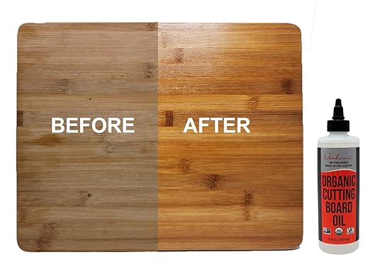 Verdana Food Grade Cutting Board Oil for Wood – 8 Fl Oz - Organic, Kosher, Non-GMO – Coconut Derived, No Mineral Oil – Conditioner & Polish for Butcher Block, Bamboo, Utensils, Wood Furniture
