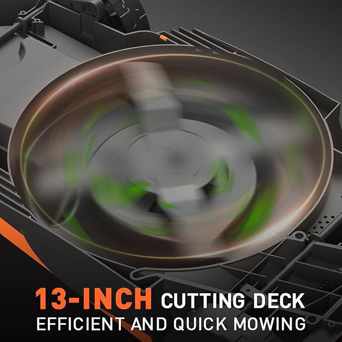 Maxlander 13Inch Electric Lawn Mower Cordless & Cordless Weed Wacker 10 inch with 2 PCS 20V 2.0Ah Batteries