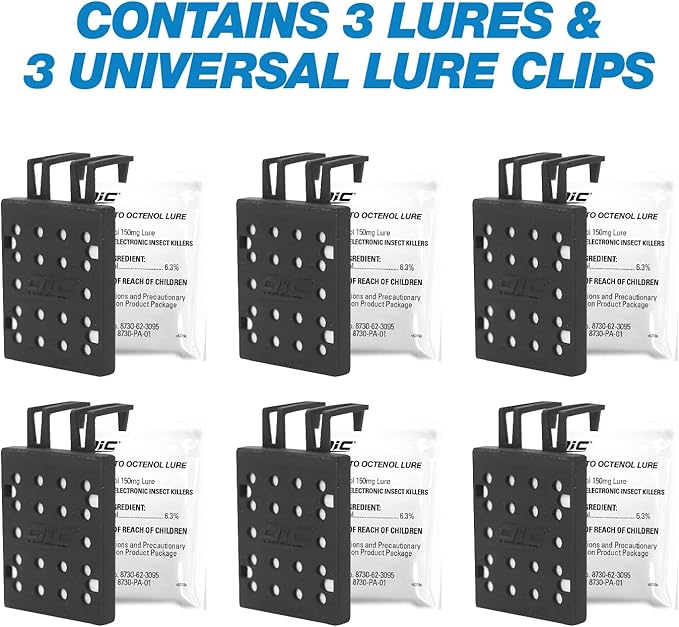 PIC Mosquito Octenol Lure (6 Pack), Attracts Mosquitoes, for Use with Electronic Insect Killers & Traps