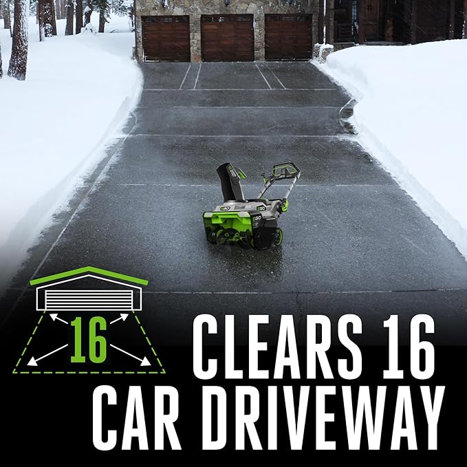 EGO Power+ 21" Electric Snow Blower, Cordless Auger-Propelled, Includes (2) 56 V 7.5Ah Batteries and Dual Port Charger - SNT2125AP