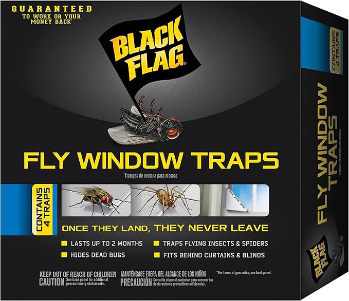 Black Flag, Fly Window Trap, 4-count, Clear