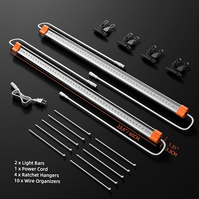 Spider Farmer SUPP-R30 Red LED Grow Light Bars 23.6" Long, 660nm Deep Red Supplemental Light for Indoor, Grow Tents