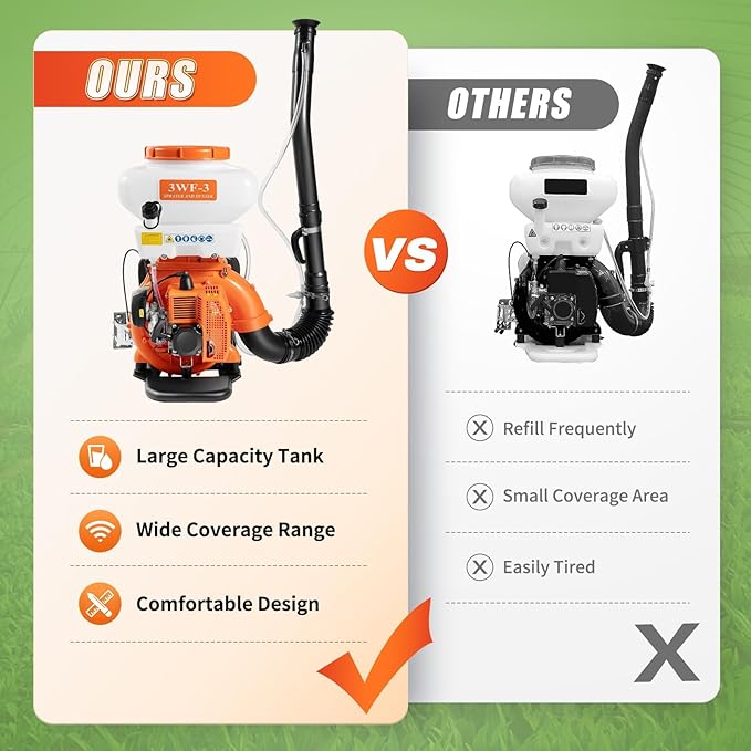 2.13kw Gas Powered Backpack Fogger Leaf Blower Sprayer Machine - 3.7Gal Sprayer for Efficient Garden Spraying and Outdoor Protection