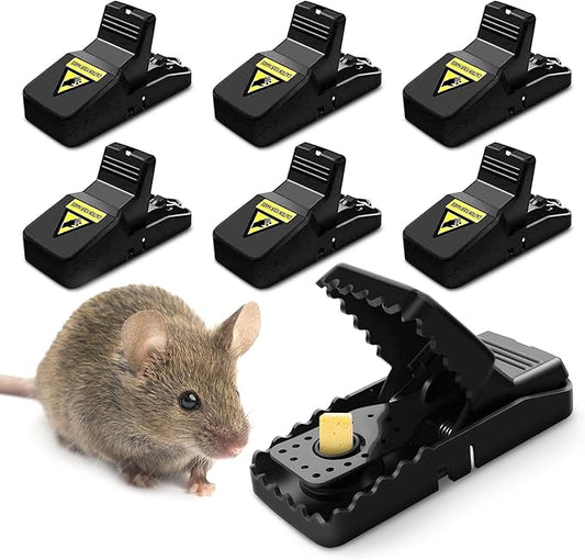 Mouse Traps, Mice Traps for House, Mouse Trap Indoor Quick Effective Sanitary, Mice Snap Trap, Safe Rat Trap Catcher for Family and Pet (Small Mouse Traps 6-Pack)