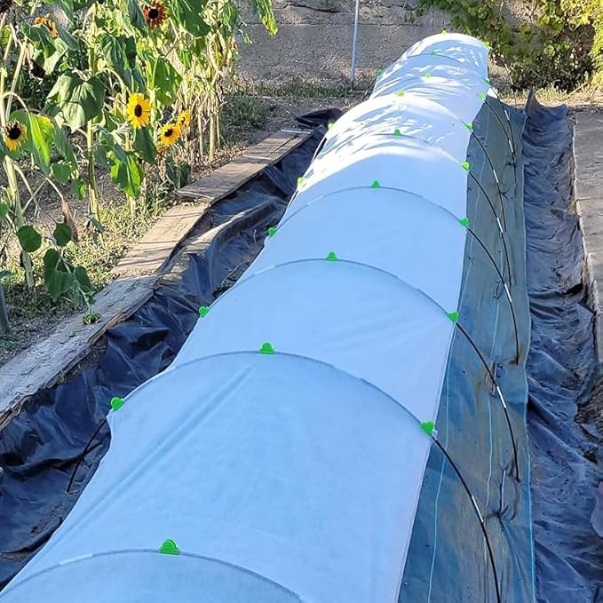 Greenhouse Hoops，30PCS Greenhouse Hoops Grow Tunnel，6mm Plastic Wrapped Greenhouse Arches，DIY Greenhouse Hoops for Raised Beds.