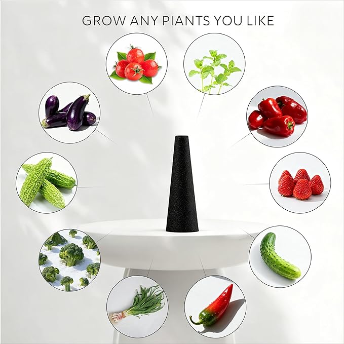 Seed Pods Kit for Hydroponics System, Includes 50 Grow Sponges, 50 Labels, 10 Grow Domes, 10 Grow Baskets and 1 Tweezers