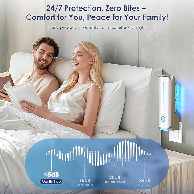 Flying Insect Trap, Plug in Fruit Fly Traps for Indoors, Light Trap Indoor Bug Zapper Gnat Traps for House Indoor with 10 Glue Card Refills