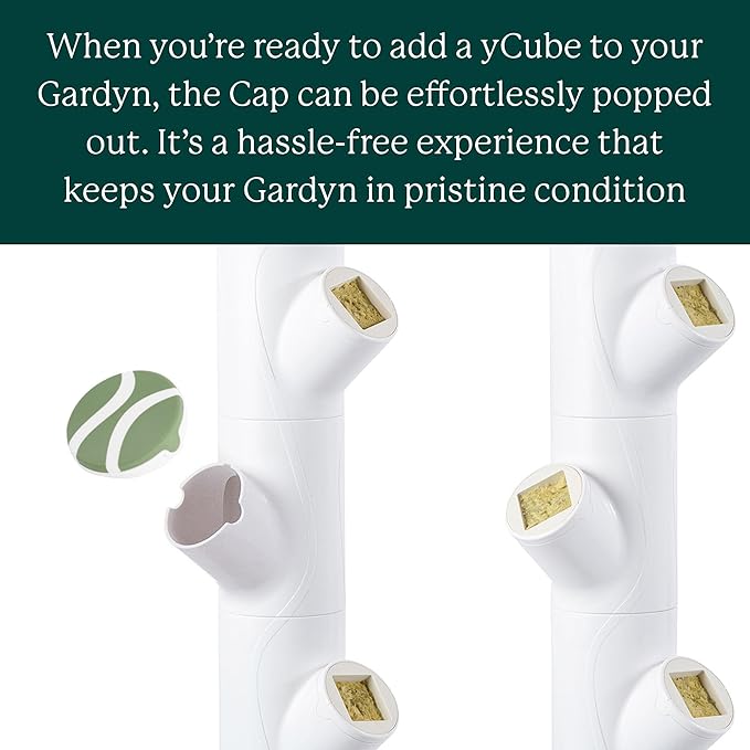 Gardyn Caps for Your Gardyn Hydroponics Growing System & Indoor Garden - Perfect Solution for a Cleaner & More Beautiful Garden - Must-Have for Growing Fewer Than 30 Plants at a Time - 10 Pack, White