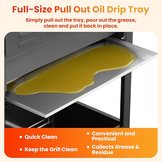 4-Burner Propane Gas BBQ Grill with Porcelain-Enameled Cast Iron Grates, Baking Sheet, 2 Foldable Side Table, 49,200 BTU Stainless Steel Grill for Outdoor Camping Barbecue Grilling Backyard Cooking