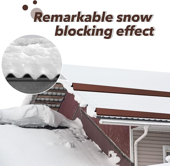 20 Pcs Metal Roof Snow Guards with Bulk Screws Ice Guard Blocks to Stop Snow and Ice from Sliding Off Your Metal Roof (Brown)