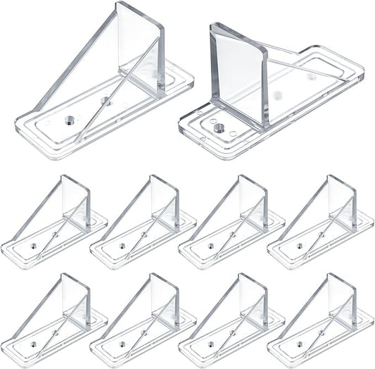 Landical Snow Guards for Metal Roofs, Mini Plastic Roof Guard Clear Snow Stops for Metal Roofs to Prevent Sliding Snow and Ice (10 Pack)
